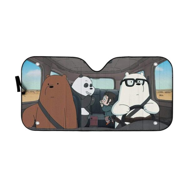 gearhumans 3D we bare bears 2020 drive Custom Car Auto Sunshade GV22078 Auto Sunshade 57''x27.5'' 