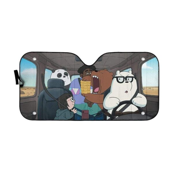 gearhumans 3D we bare bears 2020 in Car Custom Car Auto Sunshade GV22079 Auto Sunshade 57''x27.5'' 