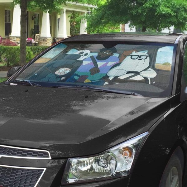gearhumans 3D we bare bears Movie 2020 Custom Car Auto Sunshade GV22071 Auto Sunshade