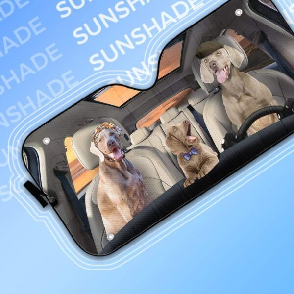 gearhumans 3D Weimaraner Dogs Custom Car Auto Sunshade GW15066 Auto Sunshade