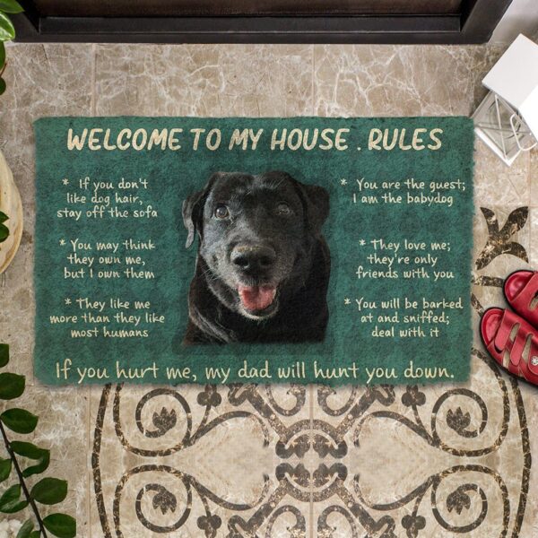 Gearhumans 3D Welcome To My House Rules Custom Doormat GW0705217 Doormat
