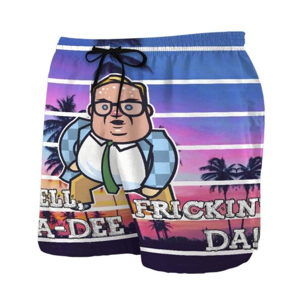 Gearhumans 3D Well La Dee Frickin Da Shirt Custom Beach Shorts Swim Trunks GL03072 Men Shorts