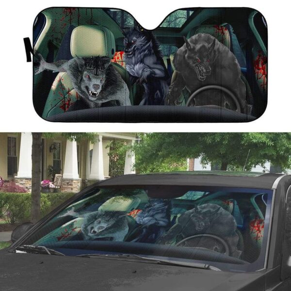 gearhumans 3D Werewolf Custom Car Auto Sunshade GL06088 Auto Sunshade