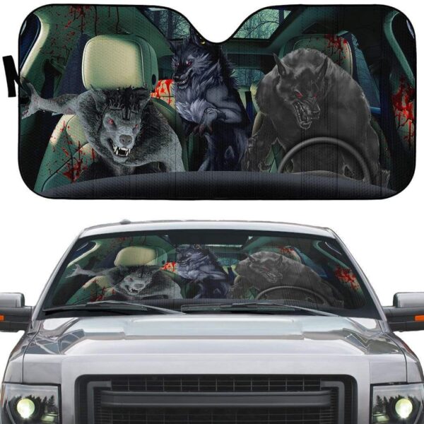 gearhumans 3D Werewolf Custom Car Auto Sunshade GL06088 Auto Sunshade 