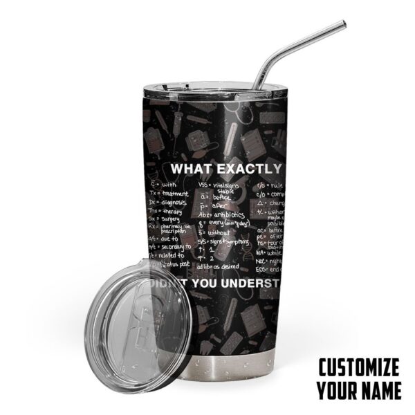 Gearhumans 3D What Exactly Didnt You Understand Nurse Custom Name Design Vacuum Insulated Glitter Tumbler GW14052116 Tumbler