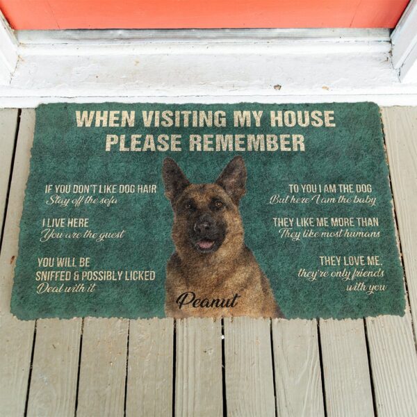 Gearhumans 3D When Visiting My House Please Remember Custom Name Custom Photo Doormat GW10062128 Doormat