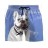 Gearhumans 3D White Bulldog Showing Tongue Custom Summer Beach Shorts Swim Trunks GV16069 Men Shorts Men Shorts S