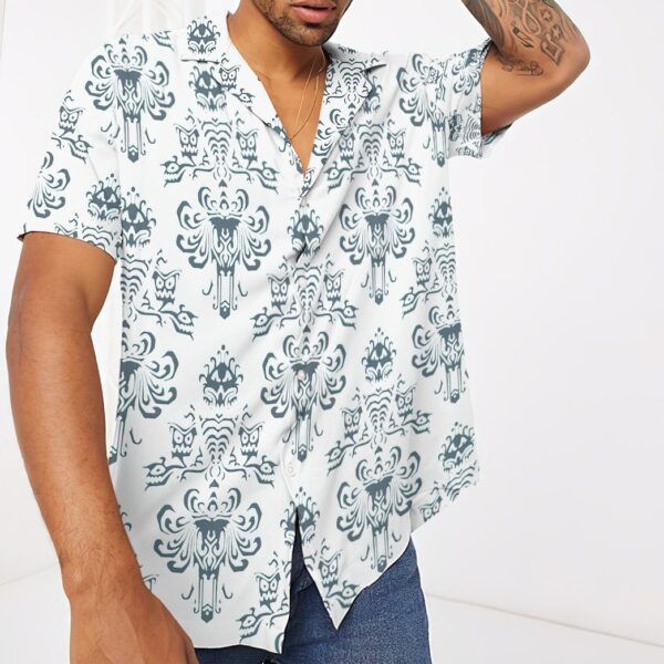 Gearhumans 3D White Haunted Mansion Hawaii Shirt ZK1705212 Hawai Shirt 