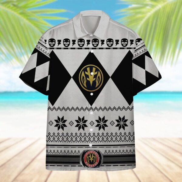 Gearhumans 3D White Power Ranger Hawaii Shirt ZB260319 Hawai Shirt 