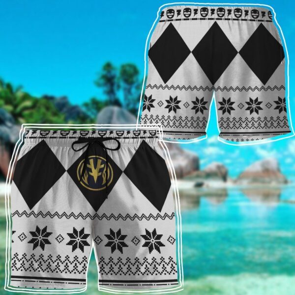 Gearhumans 3D White Power Ranger Hawaii Shorts ZB260320 Men Shorts 