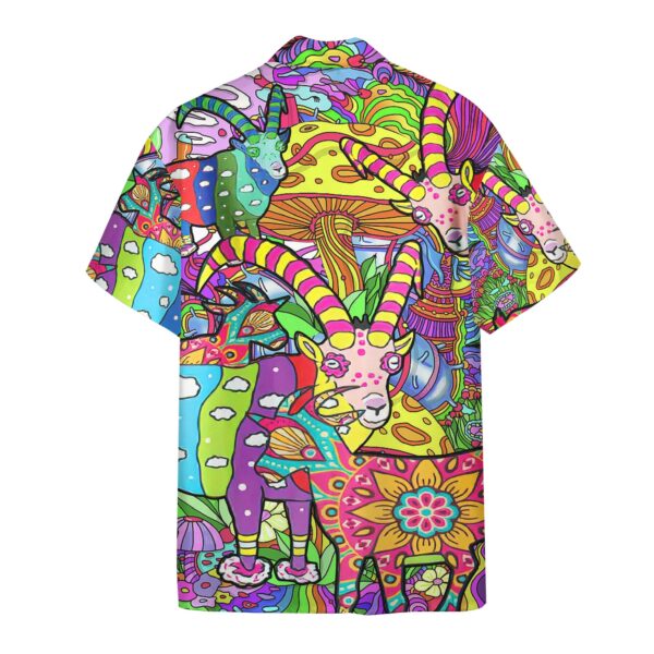 Gearhumans 3D World Of Goats Hippie Custom Short Sleeve Shirt GS25062110 Hawai Shirt