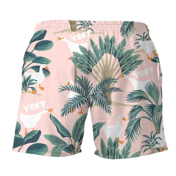 Gearhumans 3D Yeet Goose On The Tropical Jungle Beach Shorts Swim Trunks GC13072 Men Shorts
