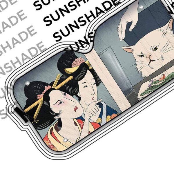 gearhumans 3D Yelling At A Cat Custom Car Auto Sunshade GN11071 Auto Sunshade 