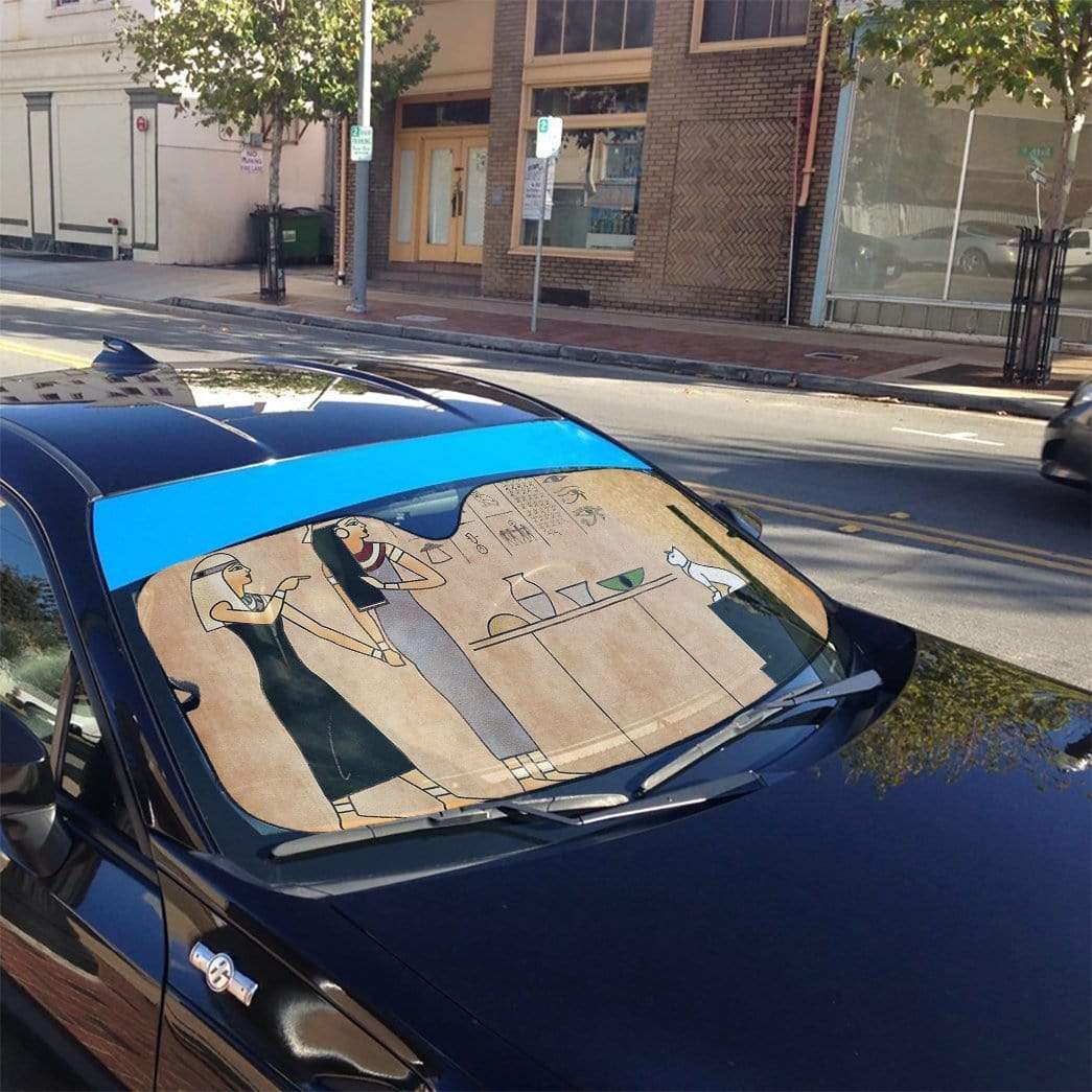 gearhumans 3D Yelling At A Cat Custom Car Auto Sunshade GN11072 Auto Sunshade