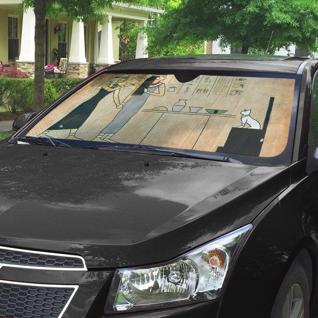 gearhumans 3D Yelling At A Cat Custom Car Auto Sunshade GN11072 Auto Sunshade