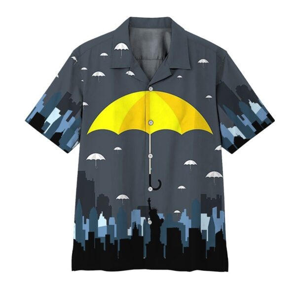 Gearhumans 3D Yellow Umbrella Hawaii Shirt ZK0605214 Hawai Shirt Short Sleeve Shirt S 