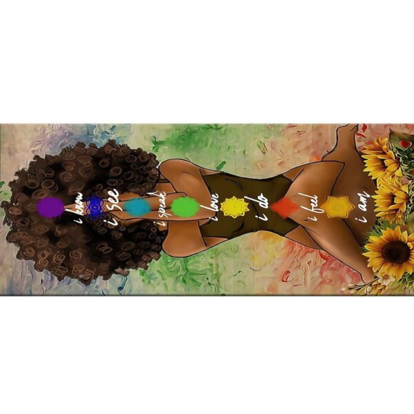 Gearhumans 3D Yoga African American With 7 Chakras Custom Yoga Mat GS17062127 Yoga Mat
