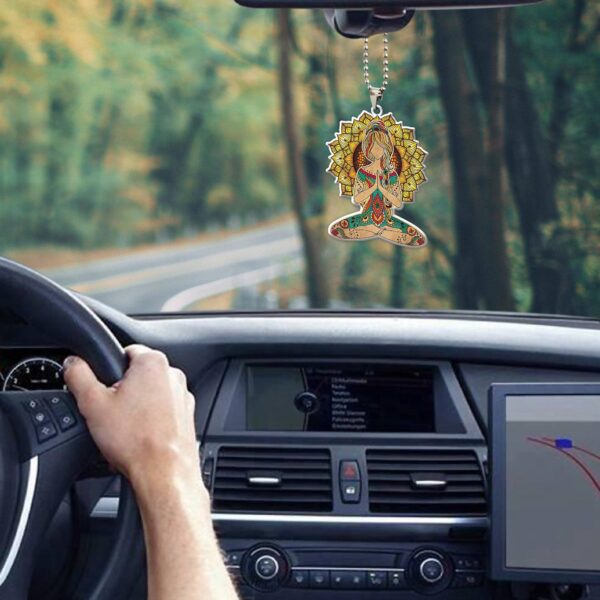 Gearhumans 3D Yoga IM Mostly Peace Custom Car Hanging GW1706219 Car Hanging