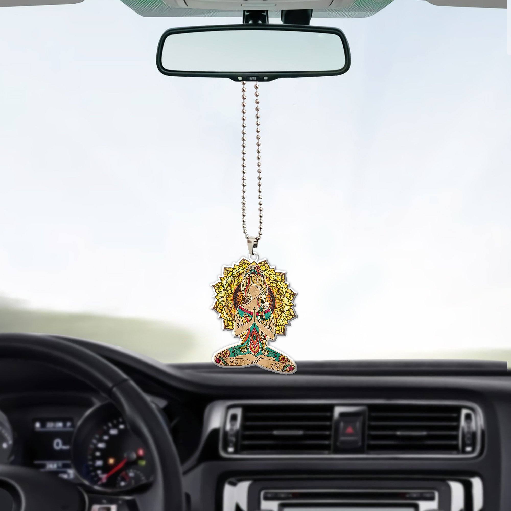 Gearhumans 3D Yoga IM Mostly Peace Custom Car Hanging GW1706219 Car Hanging