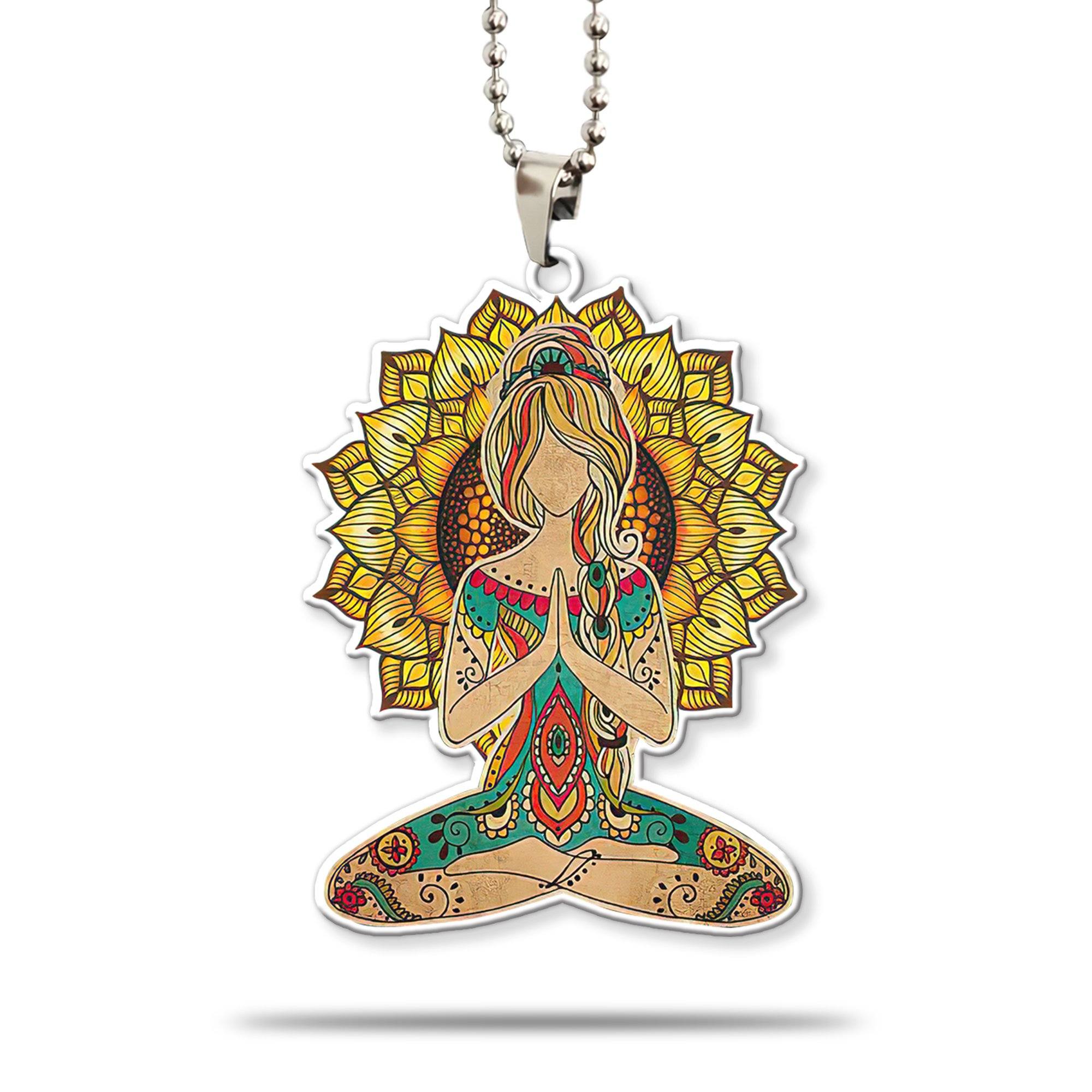 Gearhumans 3D Yoga IM Mostly Peace Custom Car Hanging GW1706219 Car Hanging Car Hanging/1 Pack