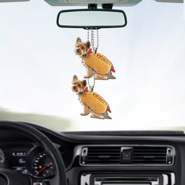 Gearhumans 3D Yorkshire Hotdoggo Custom Car Hanging GO26052111 Car Hanging