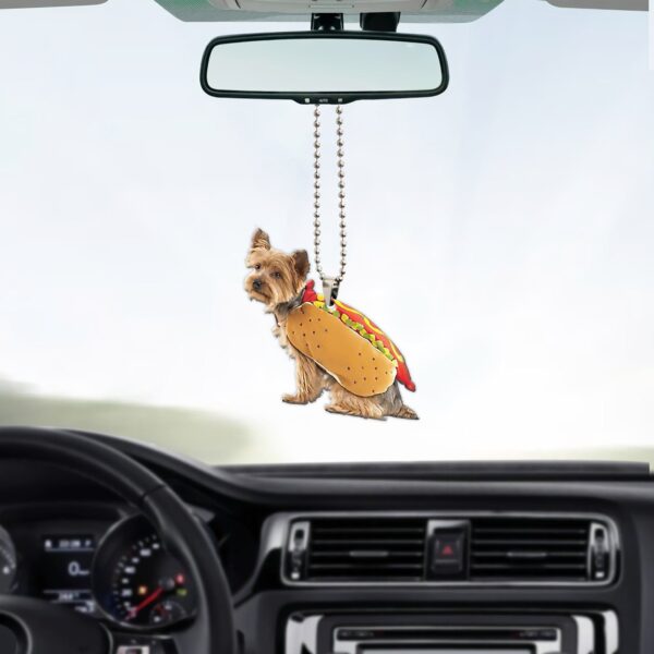 Gearhumans 3D Yorkshire Hotdoggo Custom Car Hanging GO26052111 Car Hanging