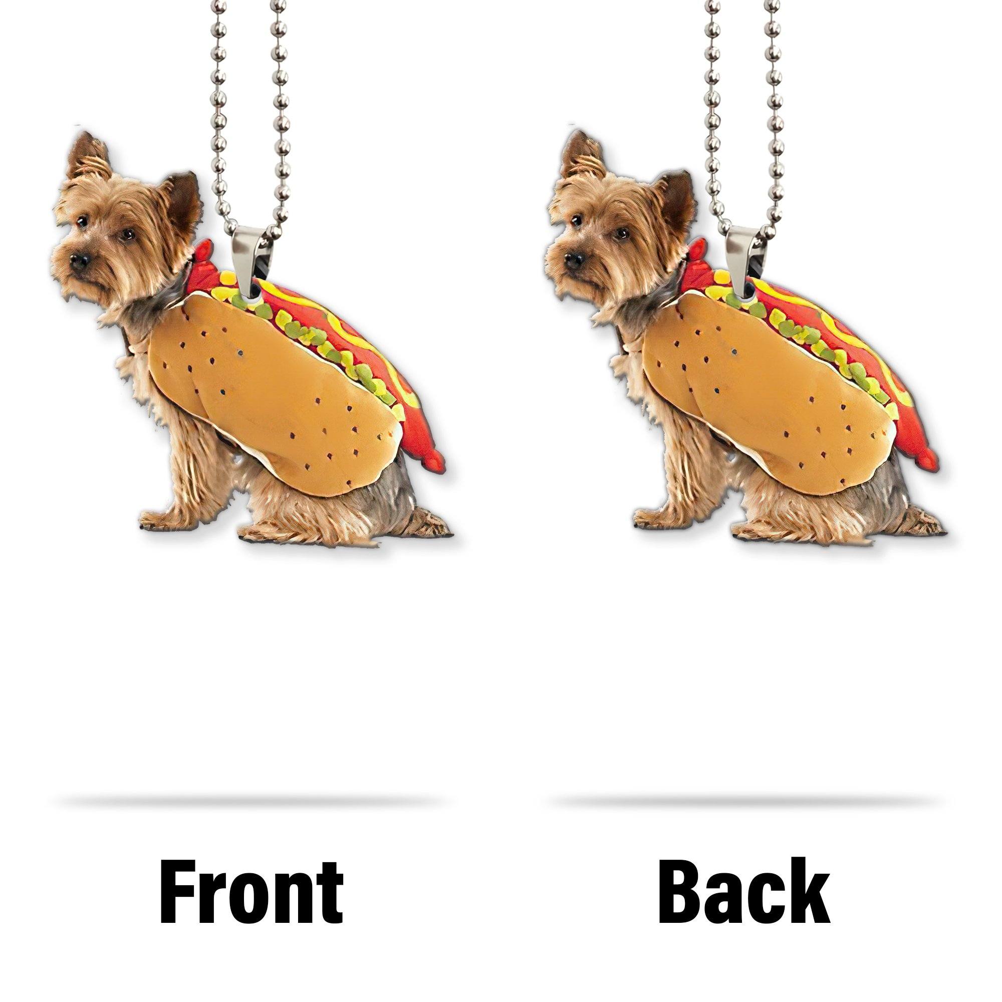 Gearhumans 3D Yorkshire Hotdoggo Custom Car Hanging GO26052111 Car Hanging