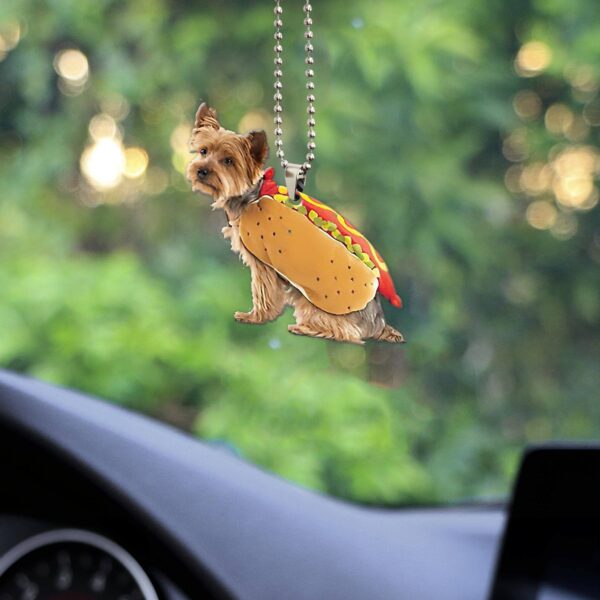 Gearhumans 3D Yorkshire Hotdoggo Custom Car Hanging GO26052111 Car Hanging