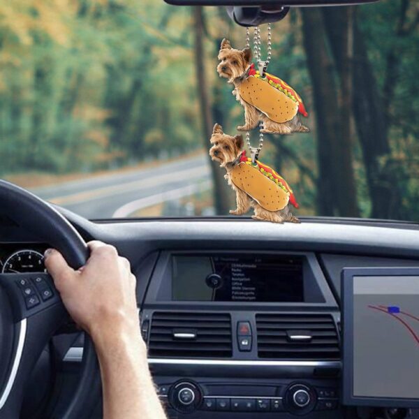 Gearhumans 3D Yorkshire Hotdoggo Custom Car Hanging GO26052111 Car Hanging