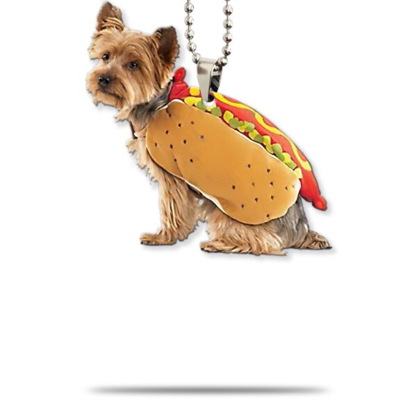 Gearhumans 3D Yorkshire Hotdoggo Custom Car Hanging GO26052111 Car Hanging Car Hanging/1 Pack 