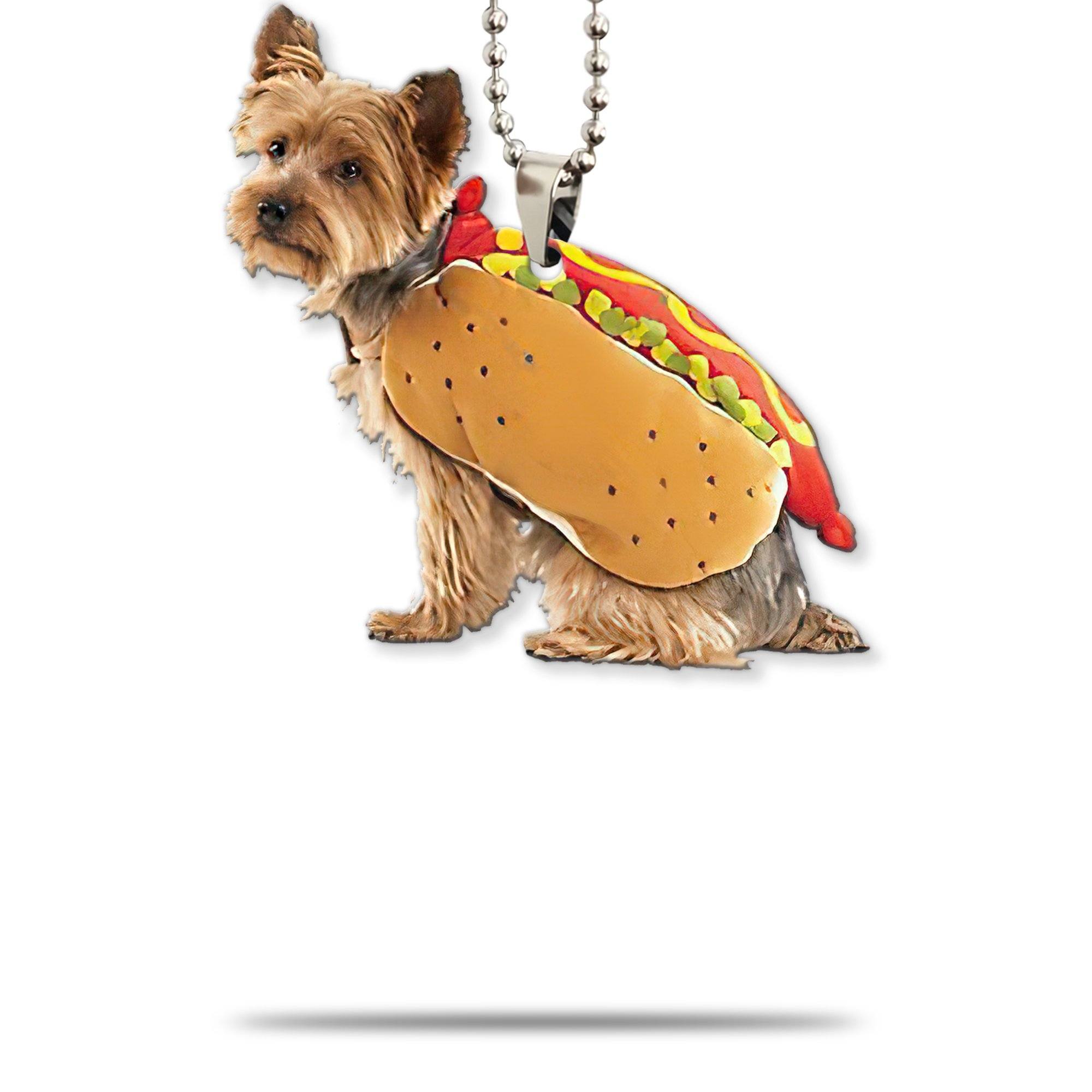 Gearhumans 3D Yorkshire Hotdoggo Custom Car Hanging GO26052111 Car Hanging Car Hanging/1 Pack