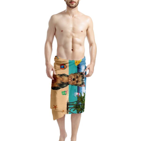Gearhumans 3D Yorkshire Terrier Dog Custom Beach Towel GW120525 Towel