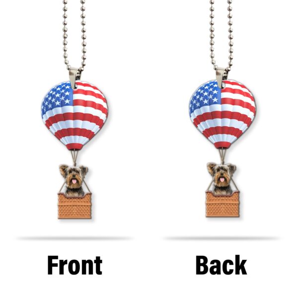 Gearhumans 3D Yorkshire Terrier In Hot Air Balloon Custom Car Hanging GW2605214 Car Hanging