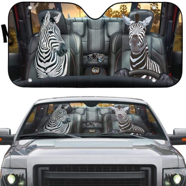 gearhumans 3D Zebra Custom Car Auto Sunshade GS06072 Auto Sunshade