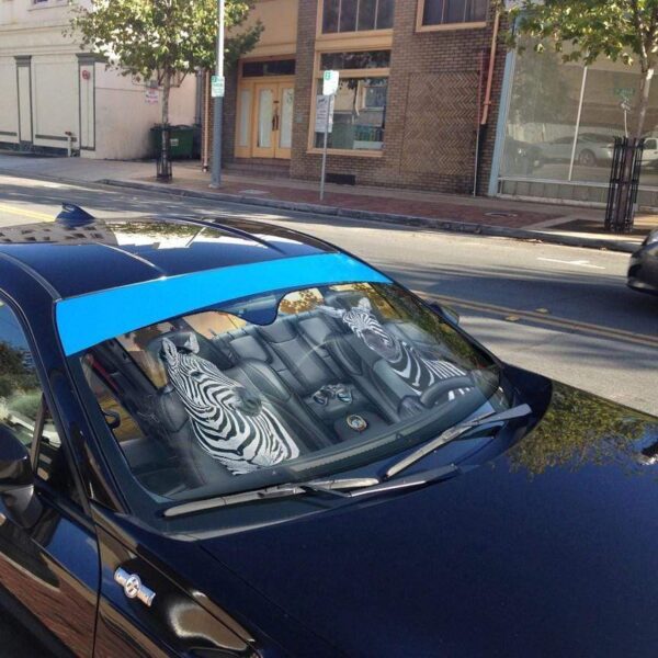 gearhumans 3D Zebra Custom Car Auto Sunshade GS06072 Auto Sunshade