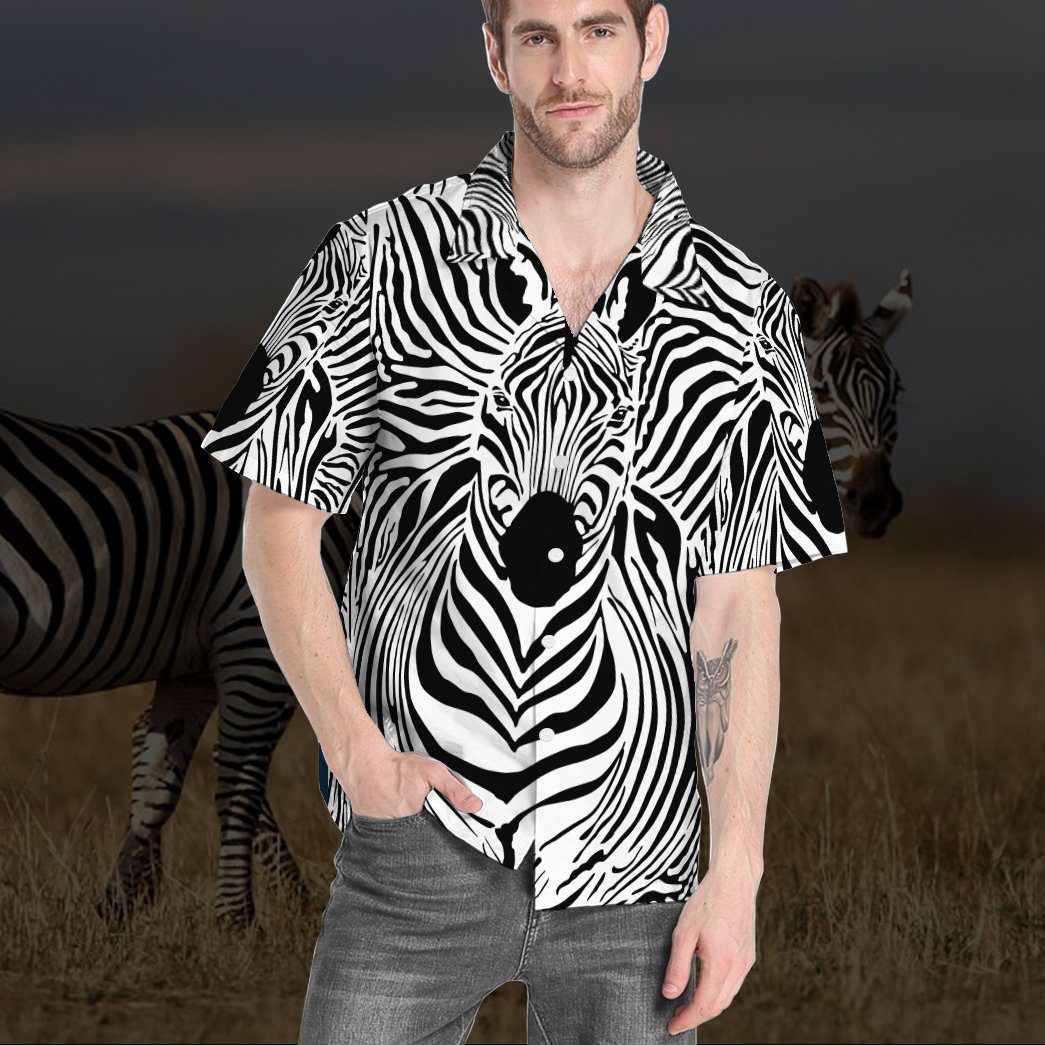 Gearhumans 3D Zebra Custom Hawaii Shirt GO17052112 Hawai Shirt