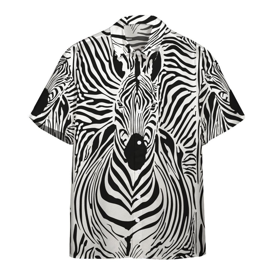 Gearhumans 3D Zebra Custom Hawaii Shirt GO17052112 Hawai Shirt Short Sleeve Shirt S