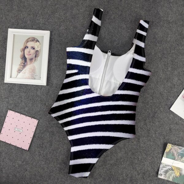 Gearhumans 3D Zebra One Piece Swimsuit ZK2605213 One-piece Swimsuit