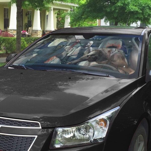 gearhumans 3D Zombies Left 4 Dead Custom Car Auto Sunshade Custom Car Auto Sunshade GL210717 Auto Sunshade