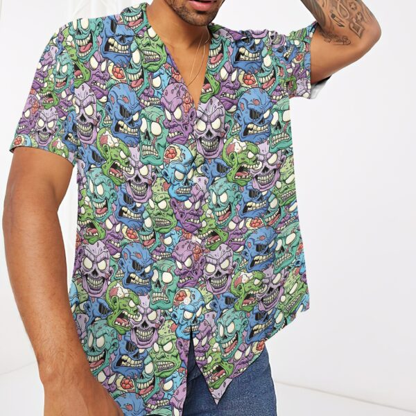 Gearhumans 3D Zombies Want Your Brrraaaiiinnsss Custom Hawaii Shirt GO24062119 Hawai Shirt 