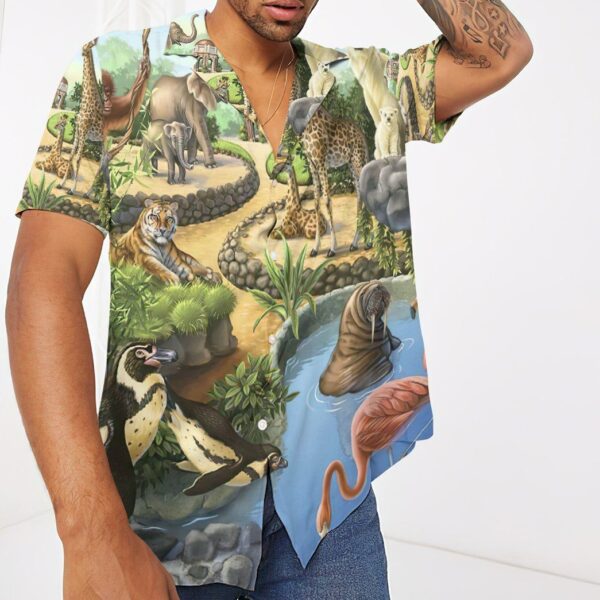 Gearhumans 3D Zoo Animal Hawaii Shirt ZK2505214 Hawai Shirt 