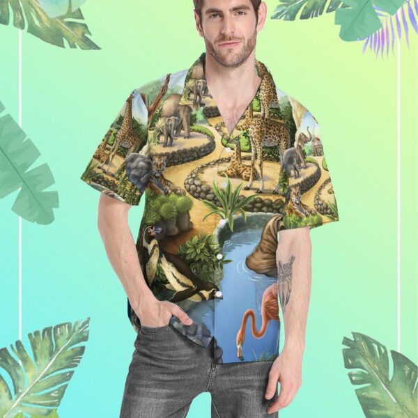 Gearhumans 3D Zoo Animal Hawaii Shirt ZK2505214 Hawai Shirt 