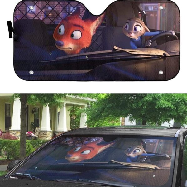 gearhumans 3D Zootopia Custom Car Auto Sunshade GL30078 Auto Sunshade 