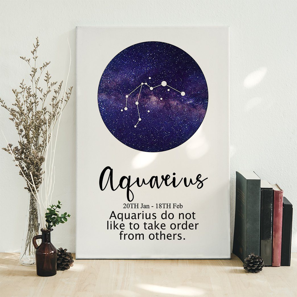 Gearhumans Aquarius Do Not Like To Take Orders From Others Canvas ZK1805217 Canvas