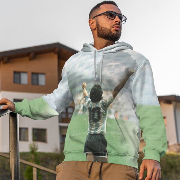Gearhumans Bearbubble 3D Maradona Tribute Custom Tshirt Hoodie Apparel BK26111 3D Apparel 