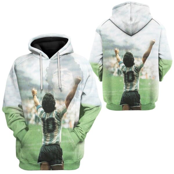 Gearhumans Bearbubble 3D Maradona Tribute Custom Tshirt Hoodie Apparel BK26111 3D Apparel 