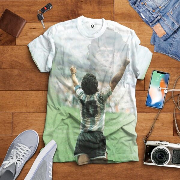 Gearhumans Bearbubble 3D Maradona Tribute Custom Tshirt Hoodie Apparel BK26111 3D Apparel 