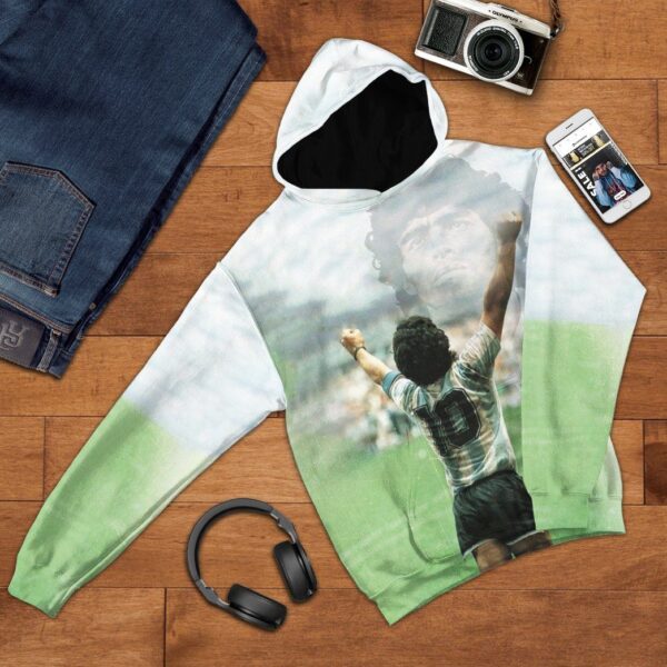 Gearhumans Bearbubble 3D Maradona Tribute Custom Tshirt Hoodie Apparel BK26111 3D Apparel 
