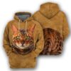 Gearhumans Bengal Cat - 3D All Over Printed Shirt ZG-HD23092001 3D Apparel HOODIE S