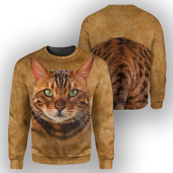 Gearhumans Bengal Cat - 3D All Over Printed Shirt ZG-HD23092001 3D Apparel LONG SLEEVE S